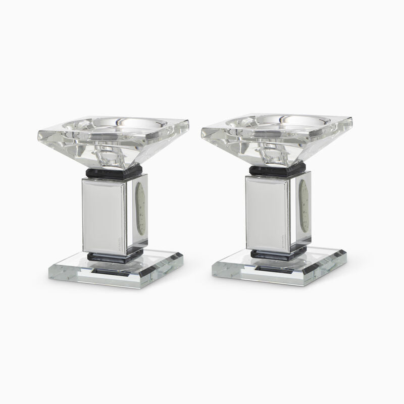 077 - Crytsal Candlesticks 12 CM