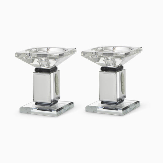 077 - Crytsal Candlesticks 12 CM