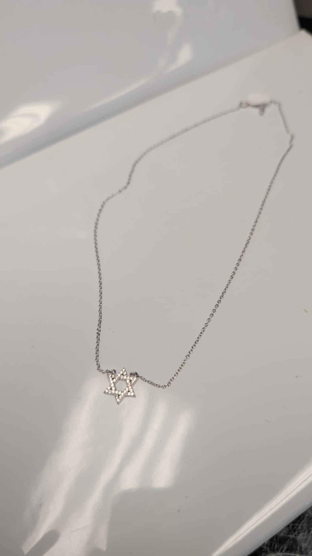 134 - Sterling Silver Magen David Necklace